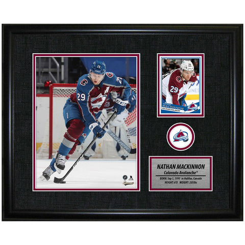 NATHAN MACKINNON COLORADO AVALANCHE AUTHENTIC FRAMED PHOTOCARD PRINT